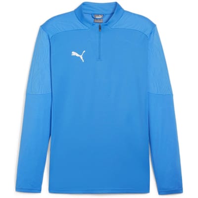 Puma Heren Team Final trainingsfleece met kwartritssluiting (Blauw)