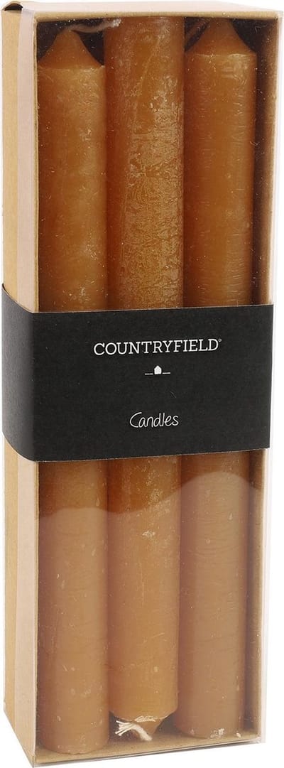 Set van 6 kaarsen Countryfield 20cm | Amber