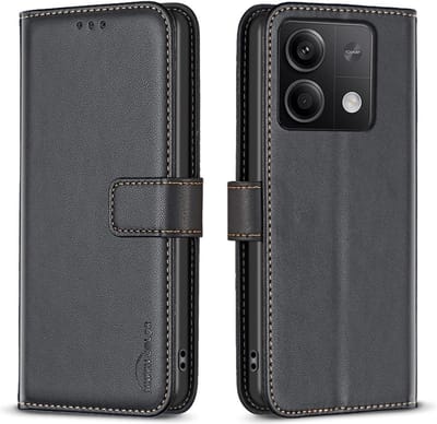 BINFEN Hoesje - Geschikt voor Xiaomi Redmi Note 13 4G Hoesje - BINFEN Color Book Case - Zwart
