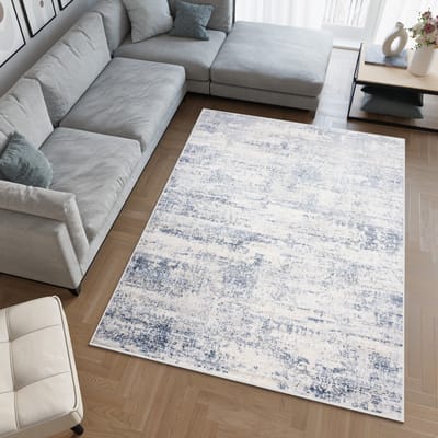 Tapiso Sky Vloerkleed Beige Blauw Woonkamer Modern Tapijt Maat - 120x170