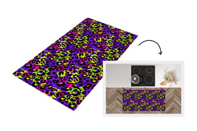 Keukenloper - Loper keuken - Dierenprint - Patronen - Neon - 120x60 cm - Keukenloper vinyl