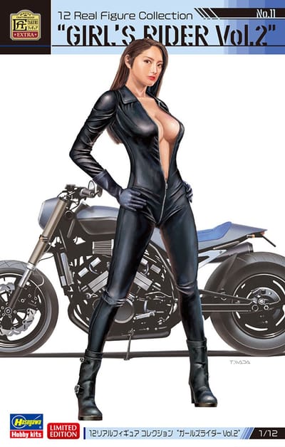 Hasegawa Modelbouwpakket Motorfiets - 52304 12-Real Figurencollectie Nr.11 - Damesrijder Deel 2 - Figuur voor Motorfiets Plastic - 1:12 - Modelbouw