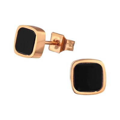 Aramat Jewels - Oorbellen 6mm- Minimalistisch design - Vierkant - RVS