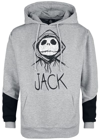 The Nightmare Before Christmas - Disney Trui met capuchon - 2024-09-09 - M tot XXL - voor Mannen - grijs gemêleerd