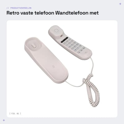 Inovra- Wandtelefoon met vintage design - Lichtgewicht - Instelbaar volume - Duidelijke belervaring - Multifunctioneel - Ruimtebesparend - Muurtelefoon