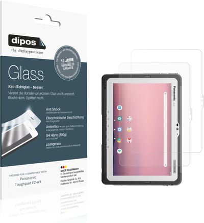 dipos – 2x Matte Pantserfolie geschikt voor Panasonic Toughpad FZ-A3 | 9H Screenprotector