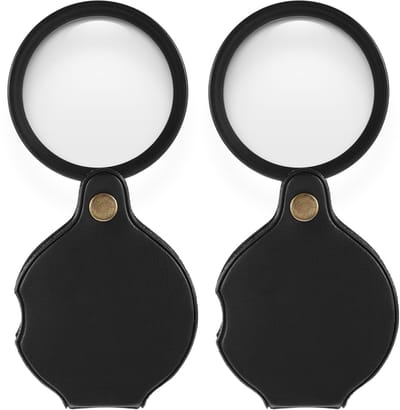 Dailygoods - 2 Stuks Draagbare Zakvergrootglas met 20x Vergroting