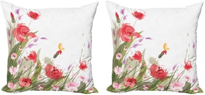 ABAKUHAUS – Kussenhoes Set 40x40 cm – Decoratief Dubbelzijdig Digitaal – Multicolor