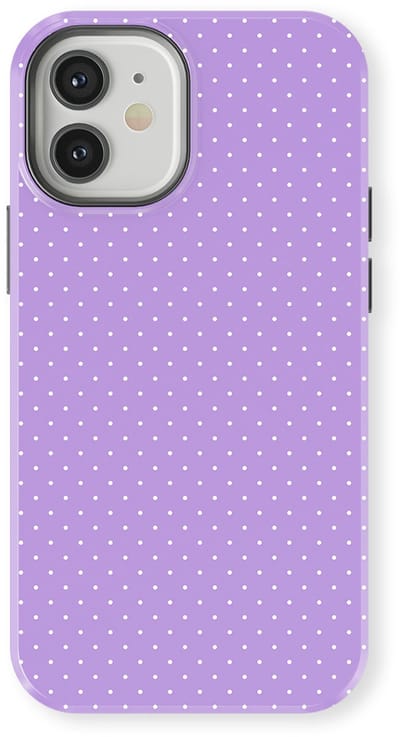 Micro Dots Tough Hoesje geschikt voor iPhone 12 | Geschikt Voor Mag | Stippen Motief Backcover geschikt voor iPhone 12 Mauve Dots