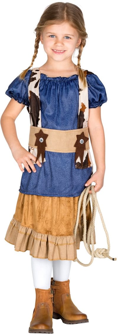 dressforfun - meisjeskostuum cowgirl Wynonna 116 (5-7y) - verkleedkleding kostuum halloween verkleden feestkleding carnavalskleding carnaval feestkledij partykleding - 300541