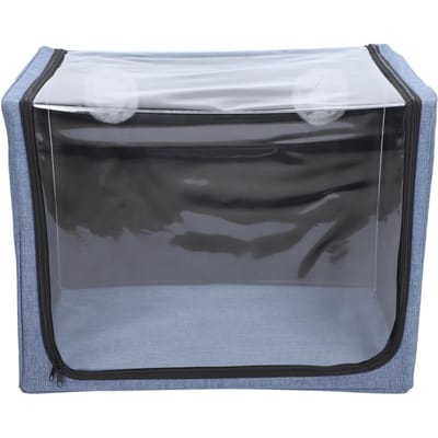 Cage pour animal de compagnie chien chat pliable Boîte d'atomisation pour toux respiration respiratoire black