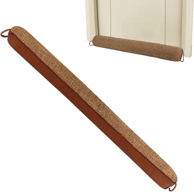 Deurtochtstopper - Tochtstrip blokkering - Tocht buiten houden - Gewogen mechanisme - 92x8 cm - Kaki