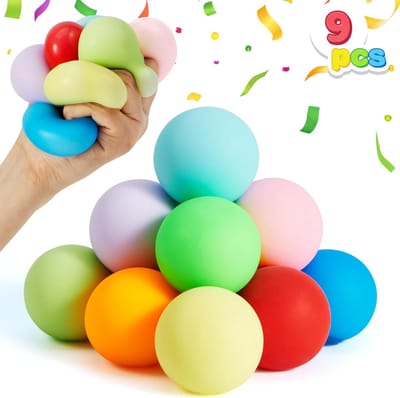 9 stuks Slow Rising Kleurrijke Sensory Toys Stress Ball