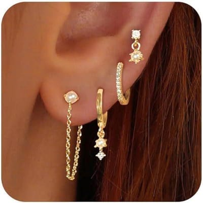 Mode Boucles d'Oreilles Femme Boucles d'Oreilles Accessoires Pendentif Gland Chaîne Zircon brown