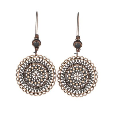 Jomide Oorhangers Vintage Hollow Brons - Dames