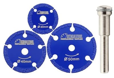 3 Stuks Diamantdoorslijpschijven 30/40/50 mm - Vacuümsoldeerschijf voor Hardmetalen en Natuursteen