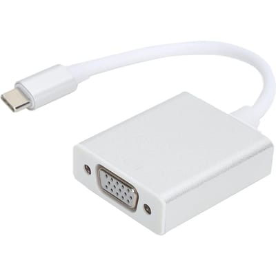 Type C naar VGA-adapter Zilver Compacte mannelijke naar vrouwelijke converter Compatibel met OS X