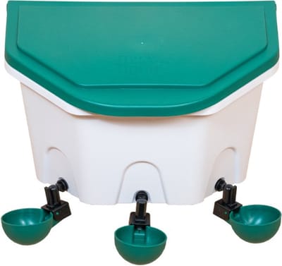 Aviaqua 8 liter drinker met 3 swingcups voor pluimvee