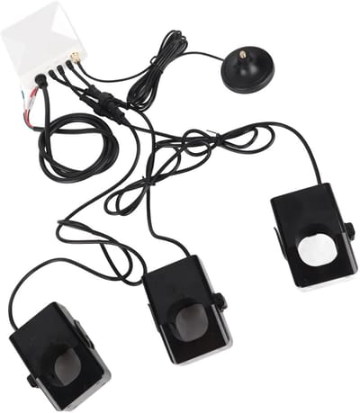 Slimme Energiemonitor - Energieverbruik Meter - Thuis Energie Besparen - 3 Stroomsensoren - 500A - Wit