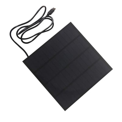 Zonnepaneel Oplader - Zonne-energie Bank - Outdoor Opladen - Hoge Conversie - 5W 12V - Zwart