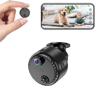 4K Mini WiFi Binnencamera - Draadloze Nanny Camera - Nachtvisie - AI Bewegingsdetectie - Lange Batterijduur - Cloud & SD Opslag - Thuisbeveiliging