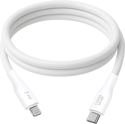 Oplaadsnoer geschikt voor iPhone en iPad met Lightning naar usb C - Snellader kabel - Voor oa 14 13 12 11 x xs xr 8 7 se pro max plus mini - 2m - Lang - Power delivery - Wit