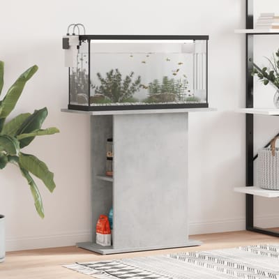 vidaXL - Aquariumstandaard - 75x36x72,5 - cm - bewerkt - hout - betongrijs