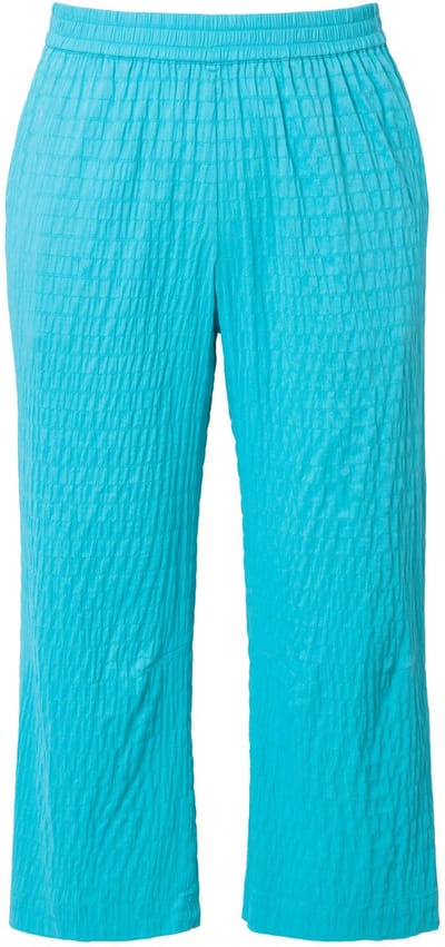 Ulla Popken - Dames - 7/8-broek Ruby voorgevormde knieën rechte pijpen - Diepaqua - Maat 42