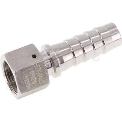 19x33 mm & G3/4'' RVS 1.4301 Slangpilaar met Wartelmoer DIN EN 14423 / DIN 2826