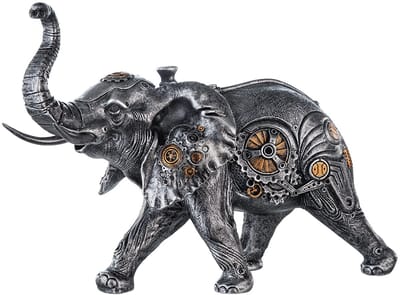 Decoratie beeld Sculptuur "Steampunk Elephant" olifant H23cm Breedte 28cm