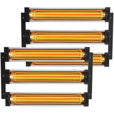 VEVOR Infraroodverwarming, Verfuithardingslamp, Warmtelamp, Uitharding voor Auto's, Infraroodverf, Kookgedeelte, Verfverwarmingslamp 590x372x54 mm, 2 sets, 3000 W, Stekker NIET inbegrepen