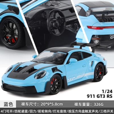 1:24 911 Gt3 Rs Sportwagen Legering Metaal Diecast Modelauto Woondecoratie & Computer Bureau Ornament