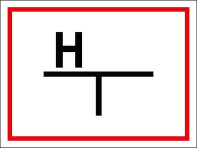 Hydrant sticker met schema 200 x 125 mm
