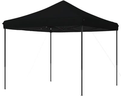 Partytent Pop-up - Paviljoen Tent - Feesten Organiseren - Gepoedercoat Stalen Frame - 292 x 292 x 315 cm - Zwart