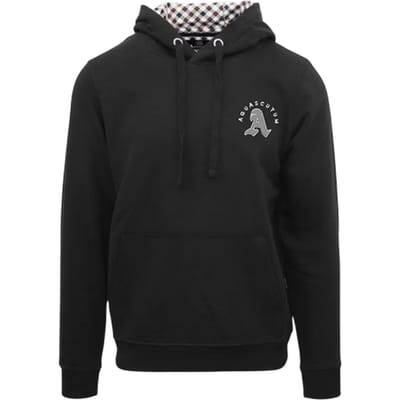 Aquascutum Hoodie met lange mouwen en kangoeroezak voor heren (Zwart)