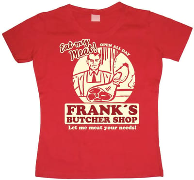 Hybris Dames Frank's Butcher Shop Girly T-shirt SH-5-10907-H3-5