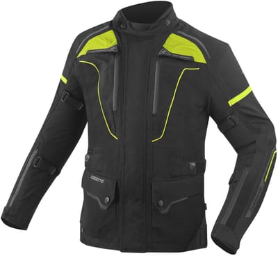 Bogotto Shado 2in1 Waterdichte Zwart Neon Geel Textiele Motorjas - Jas