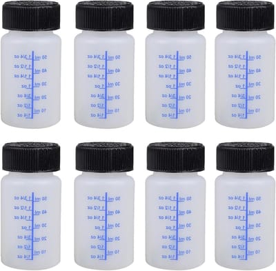Lakreparatieset voor auto - 8 stuks, 60 ml - Kunststof lakreparatiecontainers - Autokrassen repareren - Pigmentschilderen - Alleslijm - Wit - Mengballen