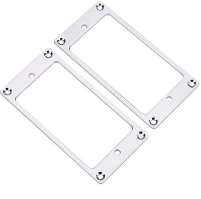 Dailygoody - Gitaar Pick-up Frame - Metalen Humbucker Ring - Duurzaam en Stabiel - Zilver - Geschikt voor Elektrische Gitaren - 2 Stuks
