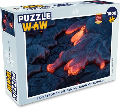 Puzzel Lavastromen uit een vulkaan op Hawaii - Legpuzzel - Puzzel 1000 stukjes volwassenen
