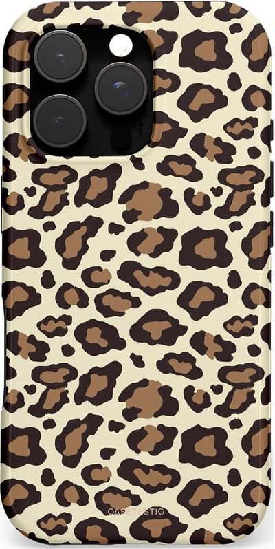 Casetastic hoesje geschikt voor Apple iPhone 16 Pro - MagSafe - Dubbellaagse bescherming - Gevaarlijk geduld - Fashion Case - Taupe Zwart