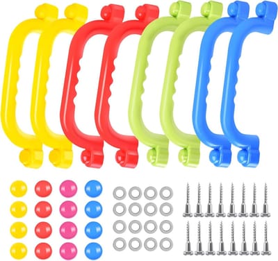 Veiligheidsgrepen - Speeltoestel handgrepen - Kinderen klimmen - Antislip ontwerp - 8 stuks - Multicolor