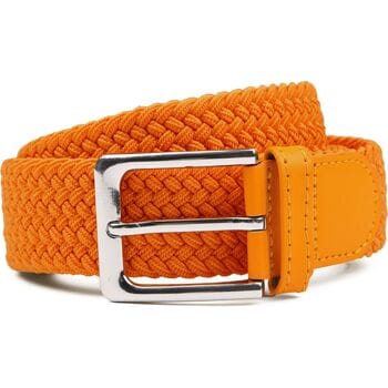 Suitable Geweven Riem Oranje - Maat 95 - Dames en Heren - Elastisch gevlochten stretch riem - 3,5cm breed - Riem gevlochten