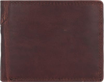 Jack Kinsky Monterey Portemonnee RFID-bescherming Leer 11.5 cm - Jongens - Horizontaal - mokka