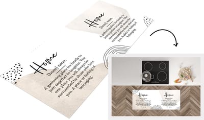 Keukenloper - Loper keuken - Woordenboek - Home - Quotes - 120x50 cm - Keukenloper vinyl