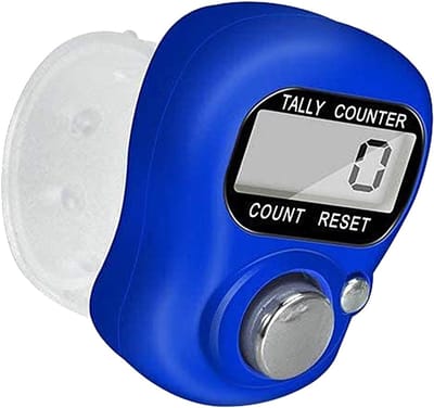 Digitale Vinger Teller - Elektronische Clicker - Activiteiten Bijhouden - Verstelbare Band - 10 x 3 cm - Willekeurig