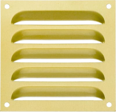 Ventilatie Rooster - Lucht Rooster - Muur Ventilatie - Aluminium Materiaal - 100x100mm - Goud