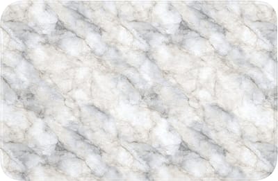 Badmat 60x40 cm - Antislip - Grijs - Marmer - Gedetailleerd - Badmatten voor badkamer - Badkamermat - Douchemat - Badkamer mat