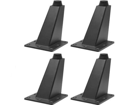 KZQ Meubelpoten - Tafelpoten - Tafelaccessoires - Vloerbeschermers - Stevige metalen meubelpoten - Metalen meubelpoten - Geschikt voor kastpoten en doe-het-zelf meubels - Set van 4 - Zwart