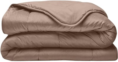 Dekbed zonder Overtrek - Superzacht Velvet - Taupe/Bruin - Tweepersoons - 240 x 200 - Wasbaar & Drogergeschikt - Hotel Chique